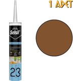 Selsil Yağmura Dayanıklı Silikonize Mastik KAHVERENGİ 485 gr. - 1 Adet
