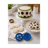 SELTA3D Futbol Topu Kurabiye Kalıbı 2’li Set 5 cm | Top Kurabiye Kesici Kopat | Baskılı Kurabiye Kalıbı | Şeker Hamuru, Fondan, Pasta Süsleme, Kil ve Oyun Hamuru Kalıbı