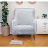 Seltenet Kadife 3+3+1+1 Lastikli Kanepe Örtüsü | Lastikli Koltuk Örtüsü | Koltuk Kılıfı - 80 x 120 cm - Gri