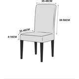 Seltenet Safdoku Yıkanabilir Esnek Sandalye Örtüsü Sandalye Kılıfı Yemek Sandalye Örtüsü - 35 x 45 cm - Vizon