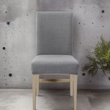 Seltenet Tuğla Desen Sandalye Kılıfı Yıkanabilir Likralı Esnek Lastikli Sandalye Örtüsü - 35 x 55 cm - Gri
