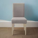 Seltenet Tuğla Desen Sandalye Kılıfı Yıkanabilir Likralı Esnek Lastikli Sandalye Örtüsü - 35 x 55 cm - Vizon