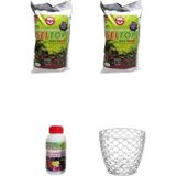 Seltop Mynil Torf 5Lt 2 Adet+Bitki Besini+Şeffaf Saksı