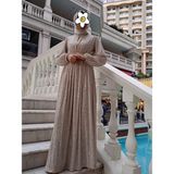 Selvina Style Payetli Elbise - 00467 Taş - 38 - 44