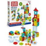 Selvira 104 Parça Renkli Rolling Building Blocks Toplu Blok Oyunu – Çocuklar Için Eğitici Marble Run Yapı Oyuncağı, Zeka ve Motor Beceri Geliştirici Pist Seti 3+ Yaş - karışık