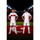 Selvira Türkiye Milli Takım Çocuk Futbol Forması Beyaz Şortlu Forma Takımı Taraftar Forması Çocuk Spor Giyim Seti Futbol Kıyafeti - 1,5 - 2 Yaş