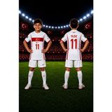 Selvira Türkiye Milli Takım Çocuk Futbol Forması Kırmızı Baskılı Şortlu Takım – 4-10 Yaş Nefes Alan Kumaş Rahat Kesim Günlük & Spor Kullanım - 6 Yaş - Kırmızı-1