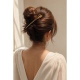 SELYEL Kadın Gold Metal Gaga Saç Tokası 13 cm - Minimalist Timsah Klips