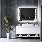 Selyn Led'li Lazer Kumlamalı Lavabo & Banyo Aynası (Dokunmatik Sensörlü) beyaz ledli 70 x 45