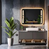 Selyn Led'li Lazer Kumlamalı Lavabo & Banyo Aynası (Dokunmatik Sensörlü) günışığı ledli 100 x 75
