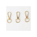 SEM AKSESUAR 1.3 Cm Yaylı Kanca Light (GOLD) - Metal Çanta ve Cüzdan Askı Klipsi - 5 ADET