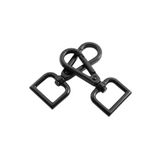 SEM AKSESUAR 2.5 CM Kare Kanca Siyah Nikel (ANTRASİT) - Metal Çanta ve Cüzdan Askı Klipsi - 10 ADET