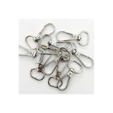 SEM AKSESUAR 2 Cm Yaylı Kanca Nikel (GÜMÜŞ) - Metal Çanta ve Cüzdan Askı Klipsi - 10 ADET
