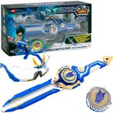 Sem Oyuncak Infinity Nado Goggle Battle Pack Orijinal Infinity Nado Kılıç Fırlatıcı ve Metal Topaç Gözlüklü Set - 0