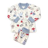Sema Baby 0-3 Ay Mavi Sleeper Cactus Bebek Pijama Takımı
