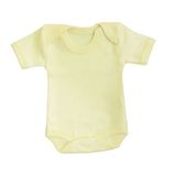 Sema Baby 0-3 Ay Sarı Yarım Kol Body