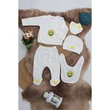 Sema Baby 5 Parça Gülen Surat Hastane Çıkışı Zıbın Seti 0-3 Ay - 0 - 3 Ay - 0002- Beyaz