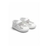 Sema Baby İlk Adım Ayakkabısı Fiyonklu Babet Beyaz 17-18-19 Numara