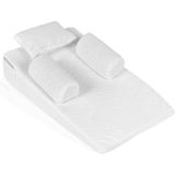 Sema Baby Kapitone Lüks Reflü Yatağı 65 x 40 x 12 cm Beyaz Renkli Yüksek Konforlu Tasarım