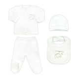 Sema Bebe Organic 5 Parça Hastane Çıkışı Zıbın Seti