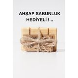Sema Koyuncu Zerdeçallı ve Ardıç Katranlı Sabun %100 DOĞAL, VEGAN VE EL YAPIMI, 1 adet ve 100±4 gr. - Ahşap Sabunluklu