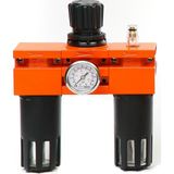 Semakmatic 1/2" Metal Seri F + R + L - 1/2" FRL ( 3'Lü Şartlandırıcı ) + Manometre / SMŞ3LÜ12M1850
