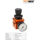 Semakmatic 1/4 Metal Regülatör - 1/4 Regülatör ( 0 - 12 Bar ) + Manometre / SMŞREG14M1800