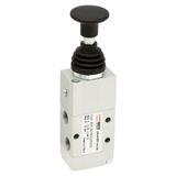 Semakmatic Pnömatik 1/8" Mekanik Kumandalı Itme-Çekme Valf - 3/2 - 1/8" İTME-ÇEKME VALF ( NA. / NK. ) / SMV3218İÇ00M00