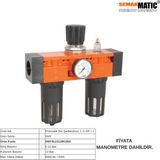 Semakmatic Pnömatik 3'lü Şartlandırıcı 1 1/4" - 1 1/2" - 1 1/2" F + R + L / SMY3LU112M1350