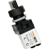 Semakmatic Pnömatik 4 mm Butonlu Valfler - 3/2 - 4 mm Mini Valf 3 Konumlu Kalıcı Levye Kilitli / SMVBU000003KKK