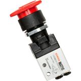 Semakmatic Pnömatik 4 mm Butonlu Valfler - 3/2 - 4 mm Mini Valf Acil Stop Buton / SMVBU00000ACİL