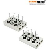 Semakmatic Pnömatik Valf Pleyti - 1/4" 4 Lİ PLEYT / SMEPL140000004