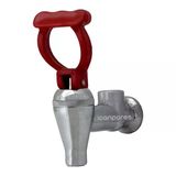 Semaver İle Uyumlu Musluk Göstergeli, İçten Dişli, Basmalı, Demir, Kırmızı Saplı, Kayalar Kazan Ve Çaycı Musluğu 8Cm