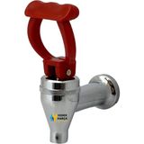 Semaver Musluk Göstergesiz, Içten Dişli, Basmalı, Demir, Kırmızı Saplı, Kayalar Kazan ve Çaycı Musluğu 7,5cm - Adet-Set