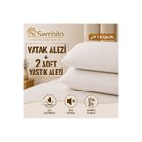 SEMBİTO %100 Premium Bambu Çift Kişilik Alez Seti: 1 Adet Premium Bambu Yatak Alezi + 2 Adet Premium Bambu Yastık Alezi