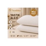 SEMBİTO %100 Premium Bambu Yastık Koruyucu Alez 2'li Paket