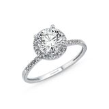 Sembol Gold 1.00 Karat Zirconia Beyaz Altın Tektaş Yüzük