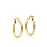 Sembol Gold 14 Ayar 2,0 cm Kalemli Altın Halka Küpe