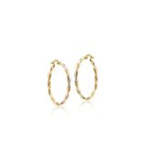 Sembol Gold 14 Ayar 3,0 cm Burma Altın Halka Küpe