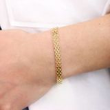 Sembol Gold 14 Ayar Altın 5 mm Bismark Bileklik