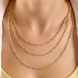 Sembol Gold 14 Ayar Altın 50 cm 3.0 mm Singapur Zincir