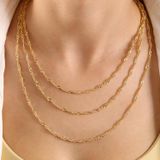 Sembol Gold 14 Ayar Altın 55 cm 3.0 mm Singapur Zincir