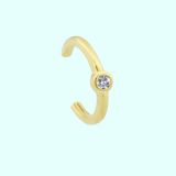 Sembol Gold 14 Ayar Earcuff Tektaş Altın Kıkırdak Küpe