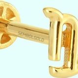 Sembol Gold 14 Ayar Oğlak Burcu Altın Tragus Piercing