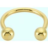Sembol Gold 14 Ayar Sade Top Altın Yarım Halka Kulak Piercing