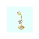 Sembol Gold 14 Ayar Sallantılı Göz Altın Göbek Piercing