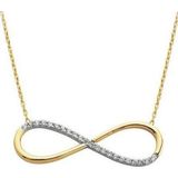Sembol Gold 14 Ayar Swarovski Altın Sonsuzluk Kolyesi