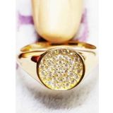 Sembol Gold 14 Ayar Swarovski Altın Şövalye Yüzük