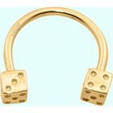 Sembol Gold 14 Ayar Zar Altın Yarım Halka Kulak Piercing