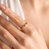 Sembol Gold 14K Altın Grek Yüzük Vintage - Renkli - 22